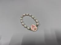 CS353/2024 BRACELET WITH PEARLS AND PENDANT WITH MADONNA IMAGE